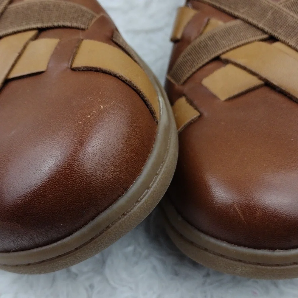 Collection by Clarks Ultimate Comfort Brown Leather Round Toe Wedge Heel Shoe